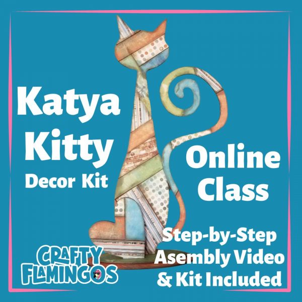 Katya Kitty Home Decor Mixed Media Collage Class